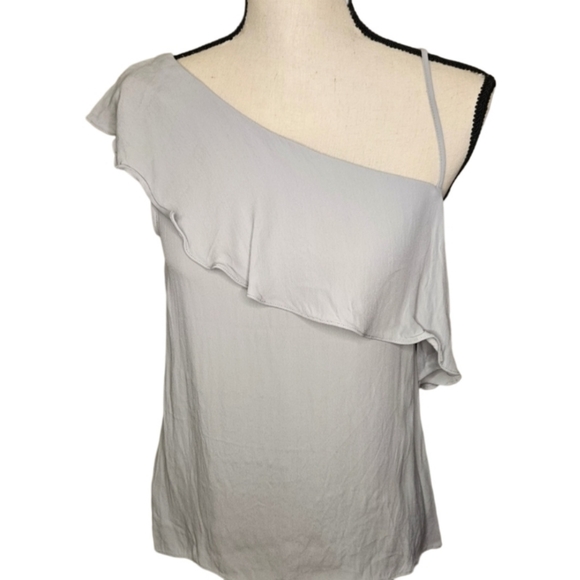 oasis One Sleeve Gray Top - Picture 4 of 11
